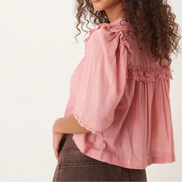 Free People Luna Top Pink NWOT - Picture 2 of 9